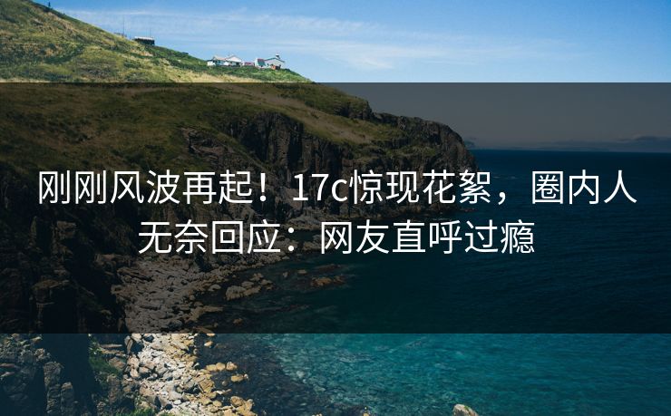 刚刚风波再起！17c惊现花絮，圈内人无奈回应：网友直呼过瘾